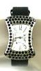 European Look Leather Rhinestoned Watch